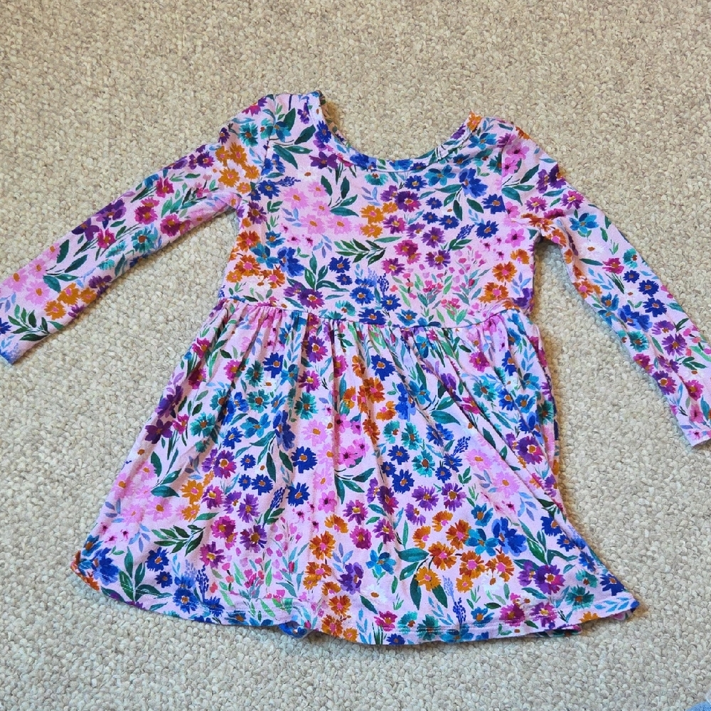 Little Sleepies Long Sleeve Skater Dress With Bodysuit 18-24 Months